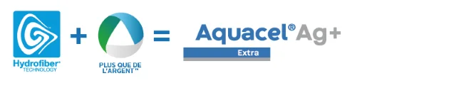 Formule avec logos Technologie Hydrofiber plus Technologie More than silver = Aquacel Ag+ Extra